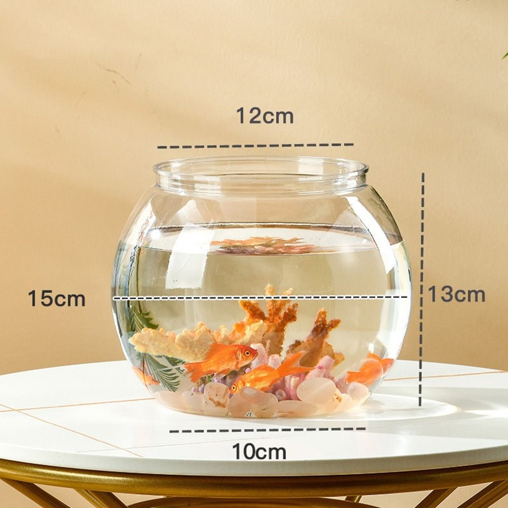 Aquarium Fish In Bowl - Ev Dekoru Şeffaf Yuvarlak Balık Tankı