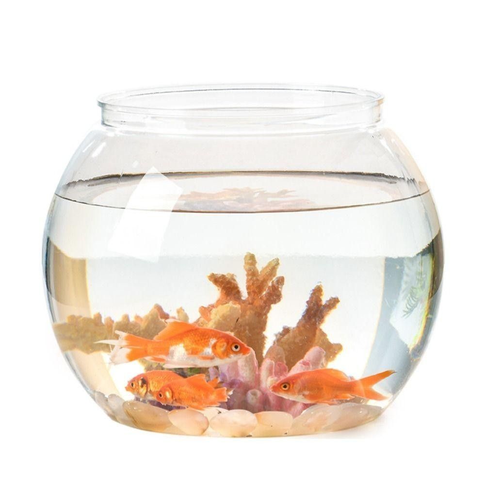 Aquarium Fish In Bowl - Taşınabilir Şeffaf Balık Tankı Yuvarlak Plastik