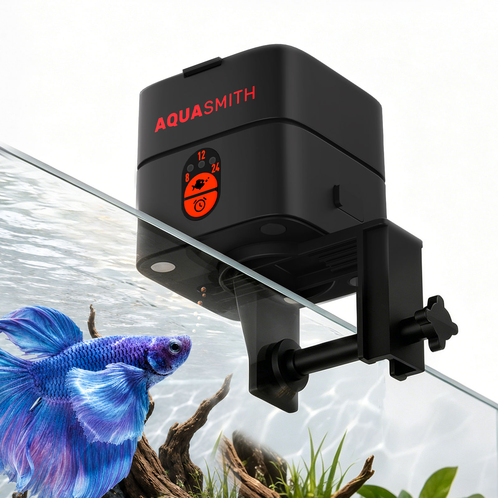 Aquarium Fish Feeder Automatic - AQUASMITH Otomatik Balık Besleyici, Akvaryum için