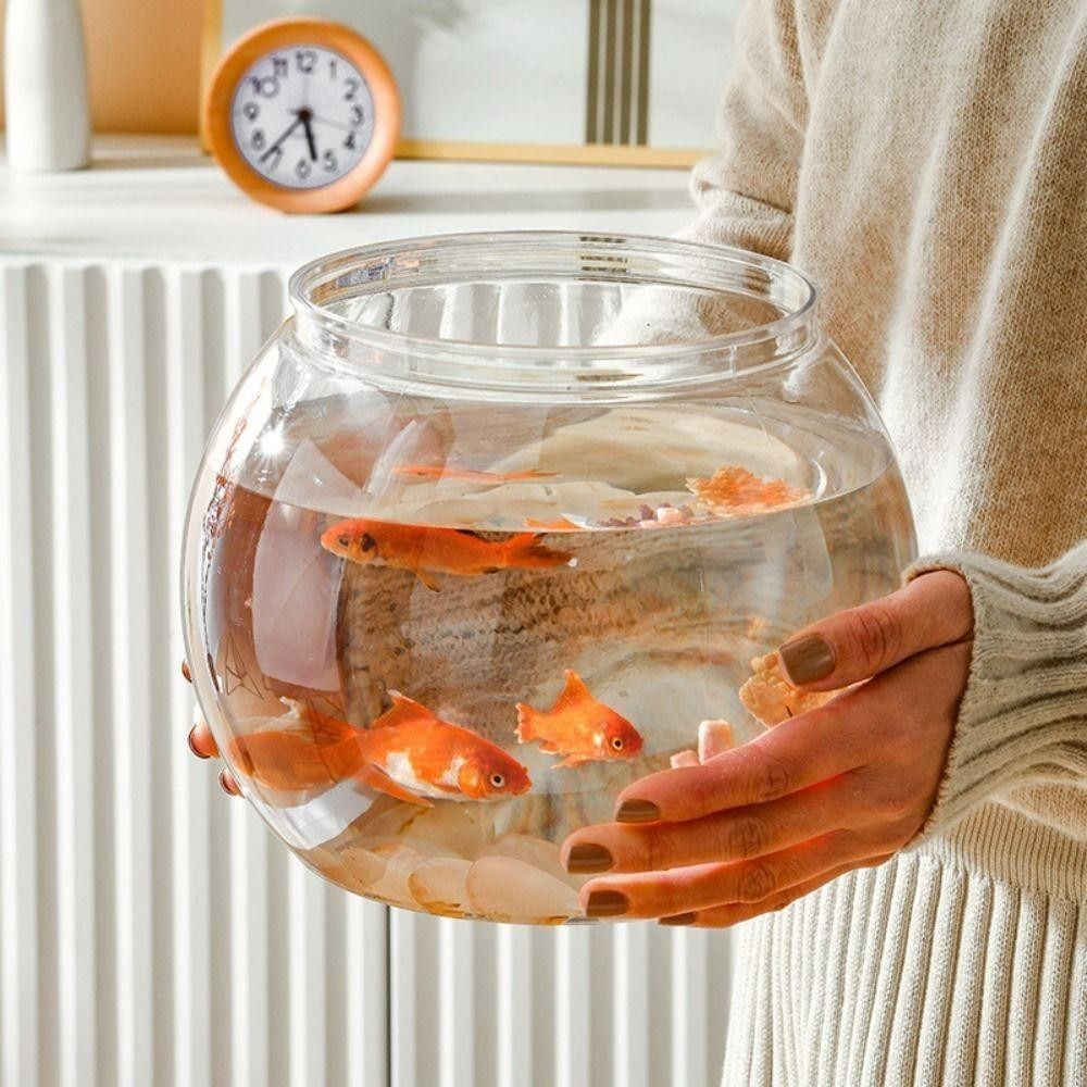 Aquarium Fish In Bowl - Yeni Şeffaf Balık Tankı Yuvarlak Kırılmaz