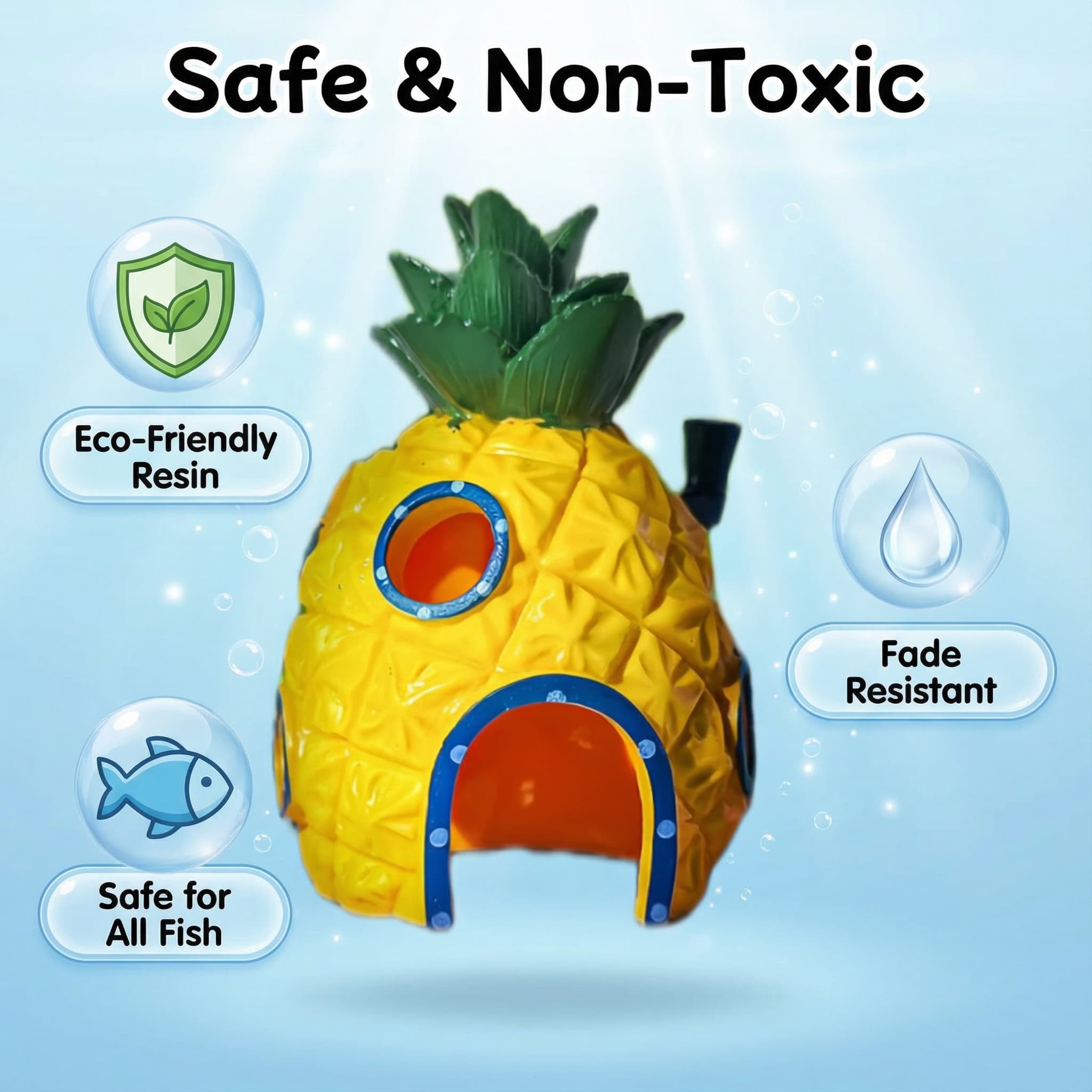 Ananas Evi Akvaryum Dekoru, Be - Aquarium Fish Games incelemesi ve fiyatı